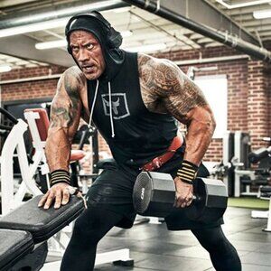 NWT Project Rock Under Armour Sleeveless Hoodie LG